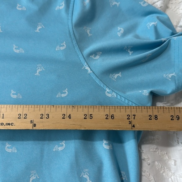 Johnnie-O Blue Performance Golf Mermaid Print Polo Men’s Size XXL - Picture 6 of 9